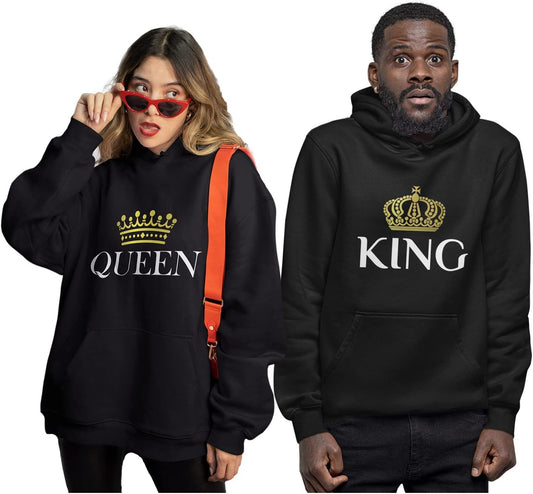 King & Queen Matching Couple Hoodie Set – The Ultimate Symbol of Royal Love