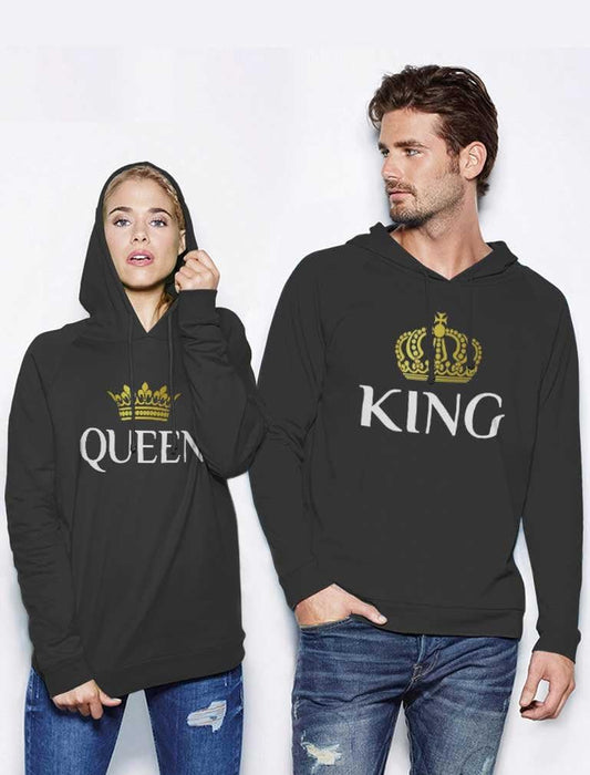 King & Queen Matching Couple Hoodie Set – The Ultimate Symbol of Royal Love